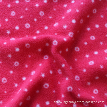 Latest designs printed fabric polar fleece fabric for garments